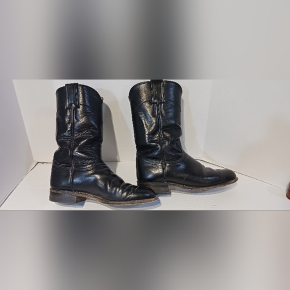 JUSTIN SZ 4 1/2 C Black Cowboy Boots - Picture 6 of 14